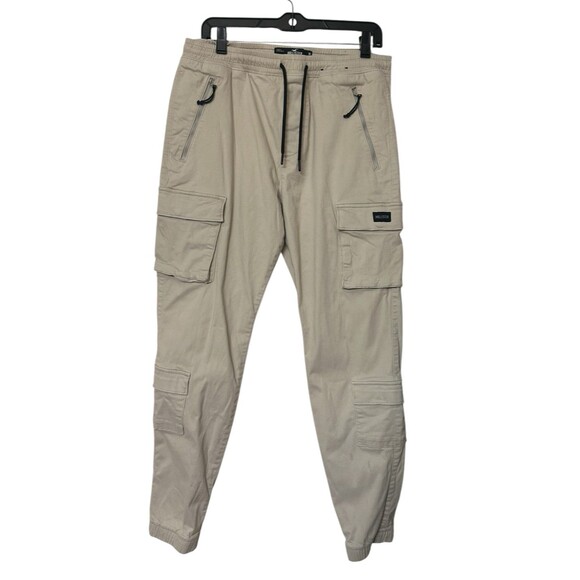 Hollister Mens Cargo Jogger Advance Stretch Pants Size M Khaki Pull On Outdoor - Picture 1 of 8